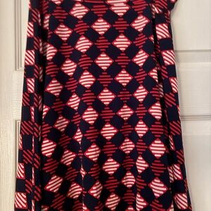 LuLaRoe Navy and Red Azure Girls Size 14 Like New